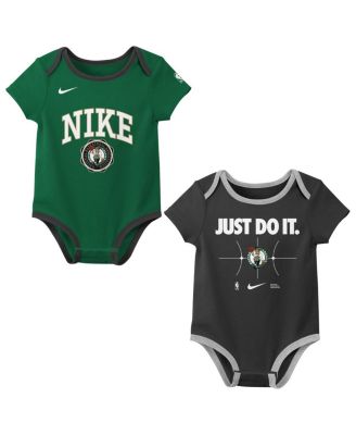 Nike - Newborn&nbsp;2-Pack Kelly Green/Black&nbsp;Boston Celtics Just Do It Bodysuit Set