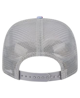 Men's Light Blue/Gray Houston Rockets Adventure Aloha Pattern 9SEVENTY Stretch-Snap Hat