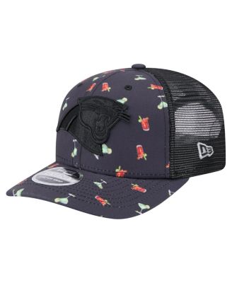 New Era - Men's Navy/Black Carolina Panthers Adventure Drinks Pattern 9SEVENTY Stretch snap Hat