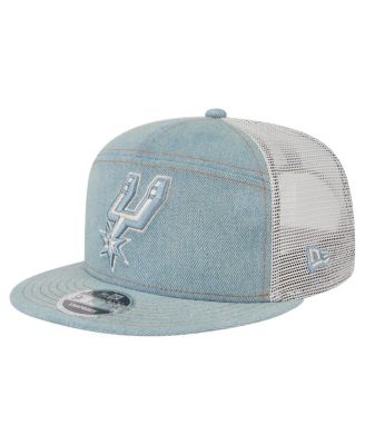 New Era - Men's San Antonio Spurs Adventure Denim Split Panel 9FIFTY Snapback Trucker Hat