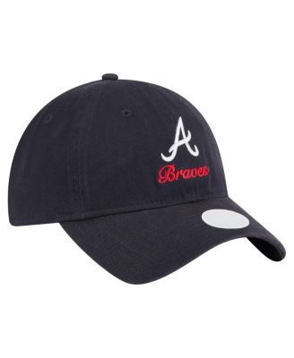 Women's Navy Atlanta Braves Preppy Team 9TWENTY Adjustable Hat