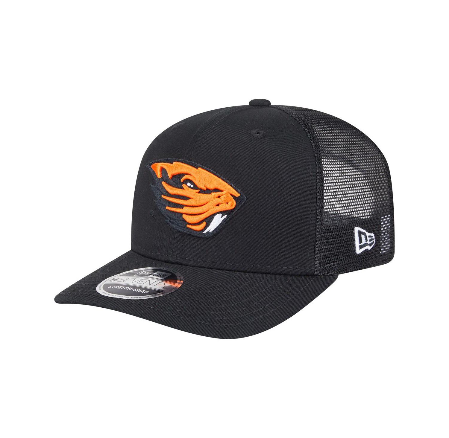 Men's Black Oregon State Beavers Primary 9SEVENTY Trucker Stretch Snap Hat