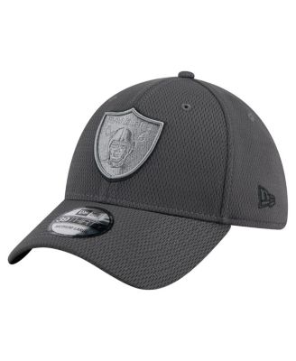 Men's Graphite Las Vegas Raiders Main 39THIRTY Flex Hat