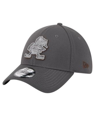 New Era - Men's Graphite Cleveland Browns Throwback Logo Main 39THIRTY Flex Hat