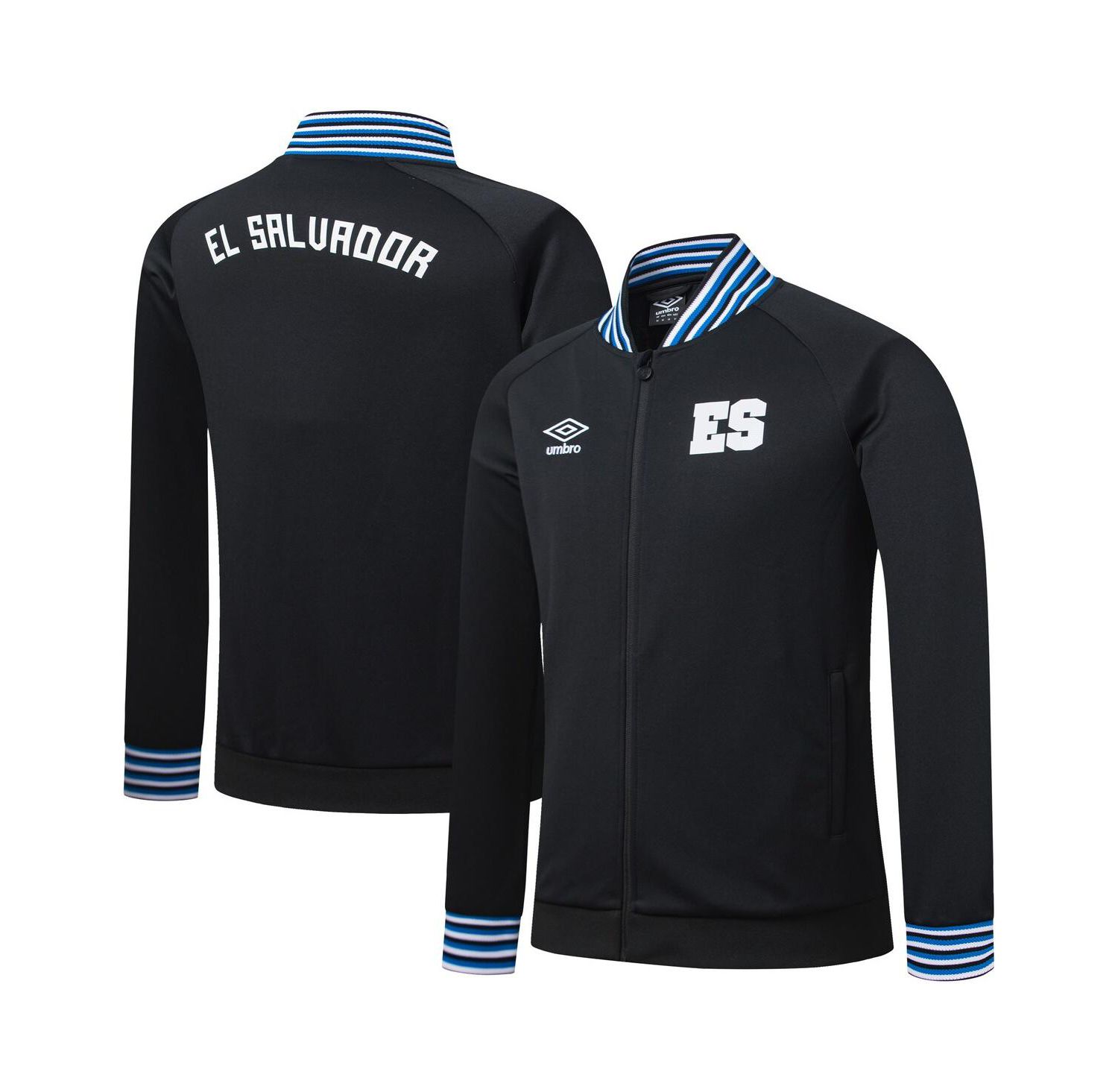 Men's Black El Salvador National Team Presentation Raglan Full-Zip Jacket