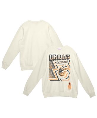 Mitchell & Ness - Men's  Cream Baltimore Orioles Sidewalk Sketch Pullover Hoodie