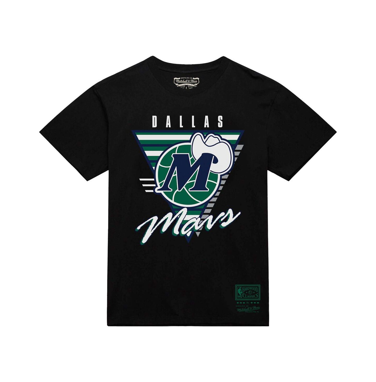 Мужская футболка Mitchell & Ness Black Dallas Mavericks Worldwide Collection Tri-Logo — фото 2