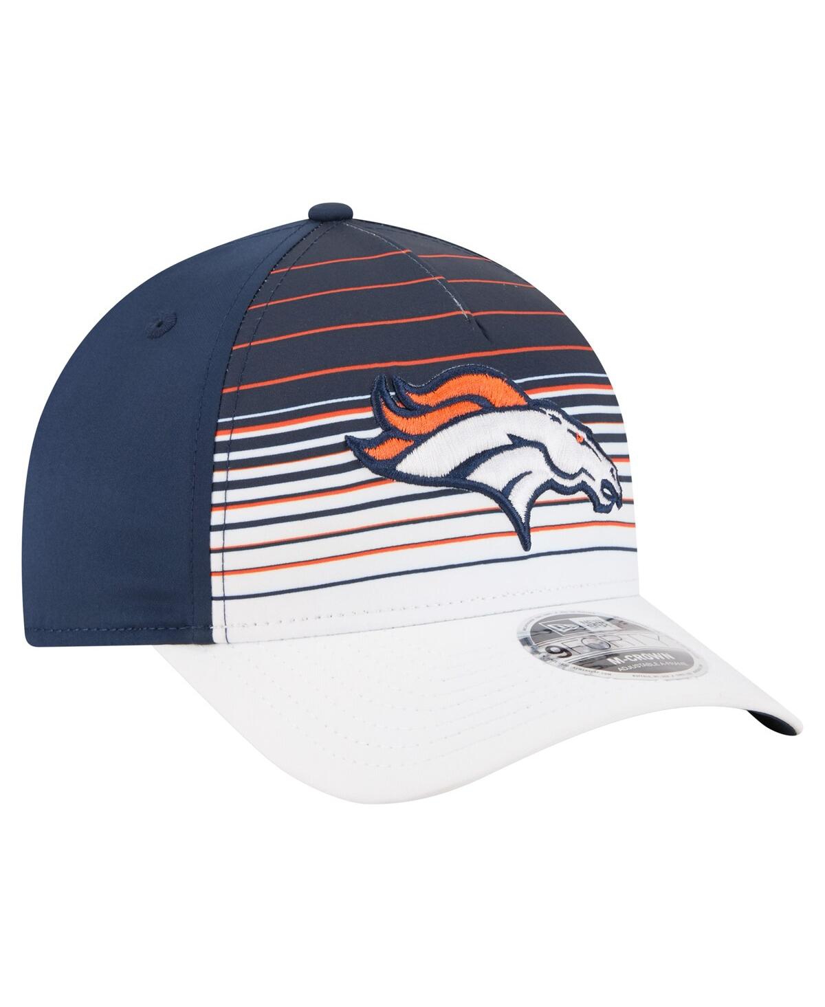 New Era Men's White/navy Denver Broncos Adventure Gradient 9forty M-crown A-frame Adjustable Hat