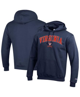 Champion - Men's Navy Virginia Cavaliers Arched Logo Fleece Pullover Hoodie
