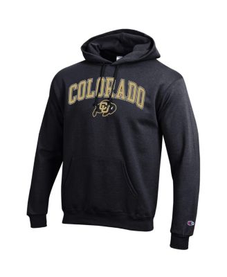Men's Black Colorado Buffaloes Arched Logo Fleece Pullover Hoodie