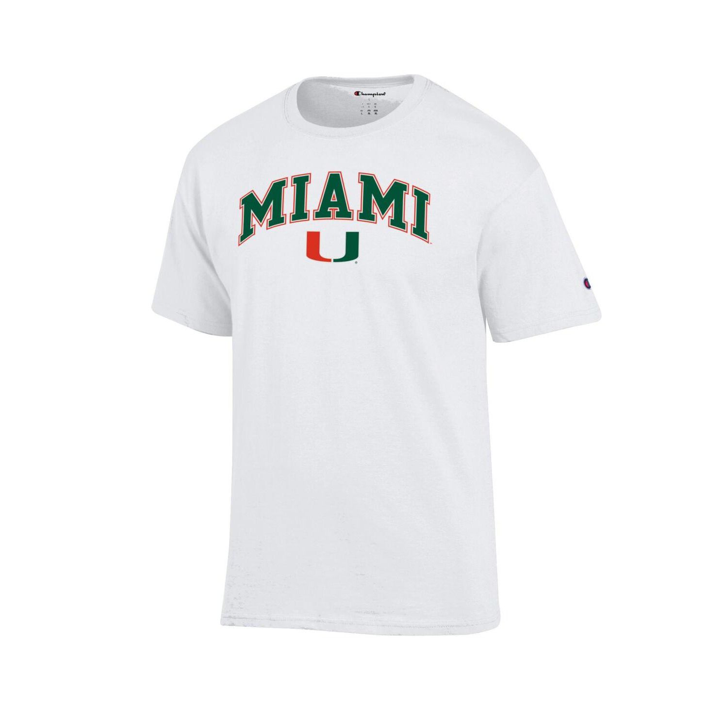 Men's Orange Miami Hurricanes Arched Logo T-Shirt