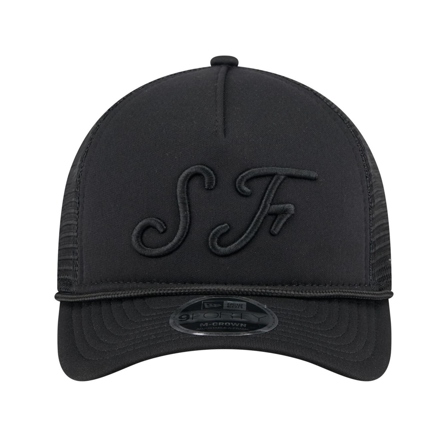 Men's Black San Francisco Giants City Initial 9FORTY A-Frame M-Crown Adjustable Trucker Hat