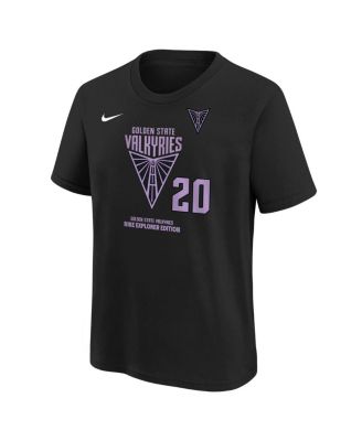 Big Boys and Girls Kate Martin Eclipse Black Golden State Valkyries Explorer Edition Name Number T-Shirt