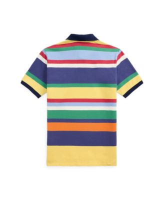 Big Boys Striped Mesh Polo Shirt