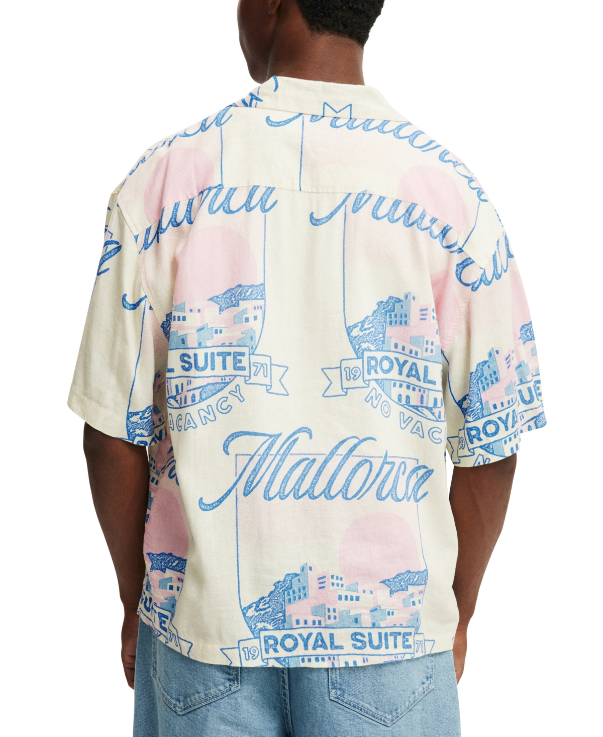 COTTON ON MEN'S CABANA SHORT SLEEVE SHIRT 