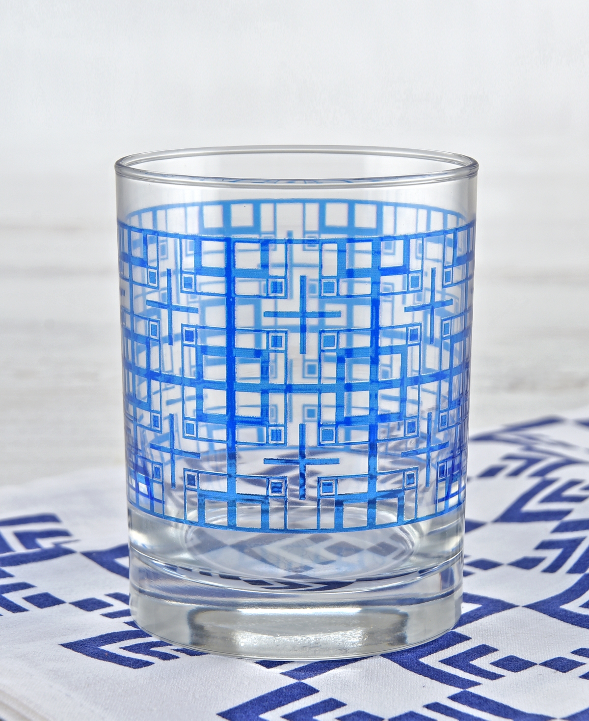 Frank Lloyd Wright Millard Block Double Old Fashioned Glasses, Set Of 4