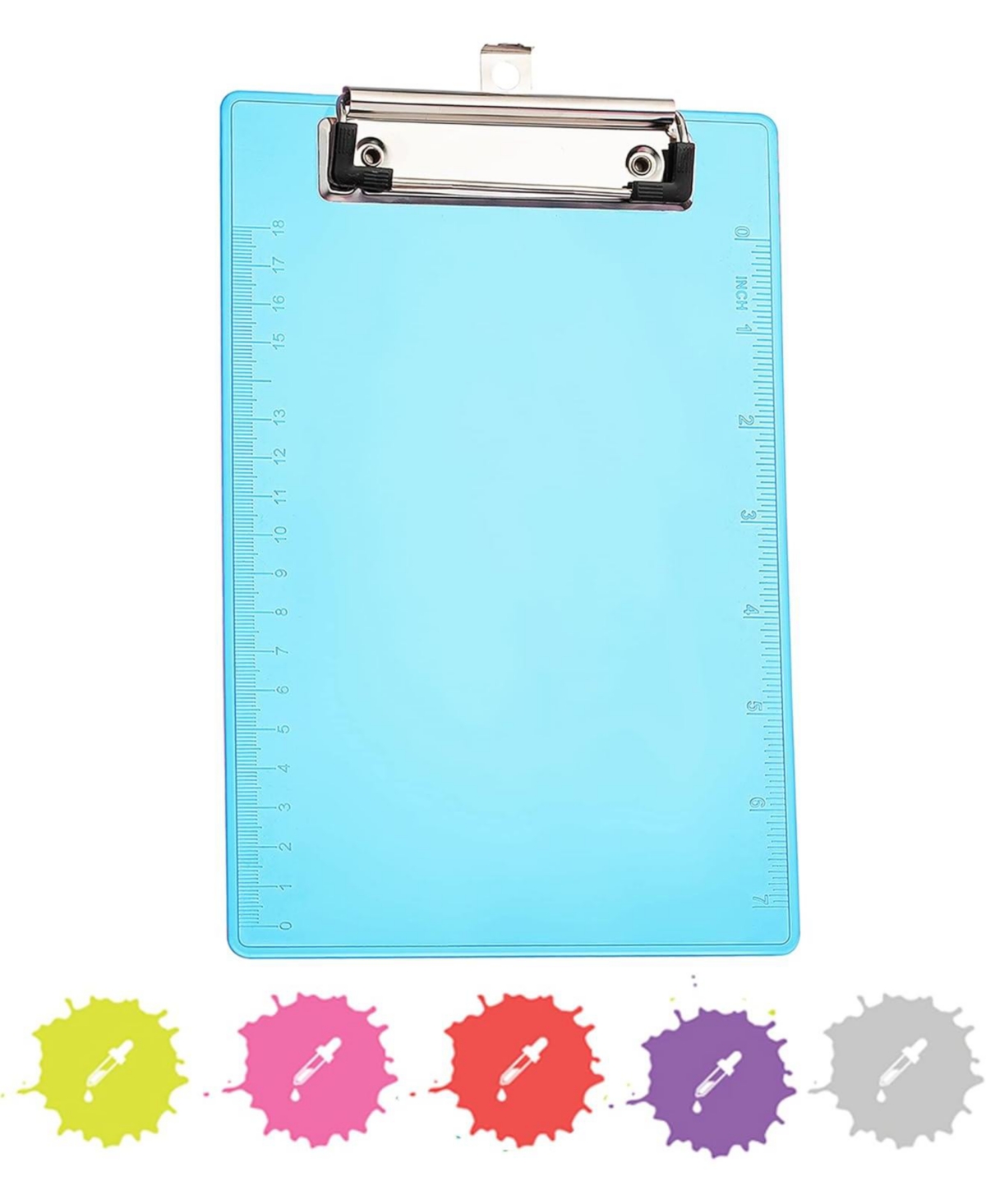 Plastic Clipboard Memo Size Yellow, Mini Translucent Low Profile Clip Board, Hangable Small Clipboard, 9&#x201D; x 6&#x201D;, Holds 100 Sheets, 1 Pc-