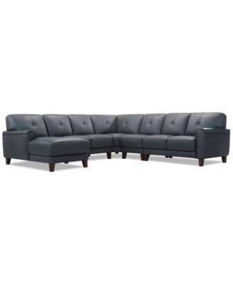 Ashlinn 5-Pc. Leather Chaise Sectional