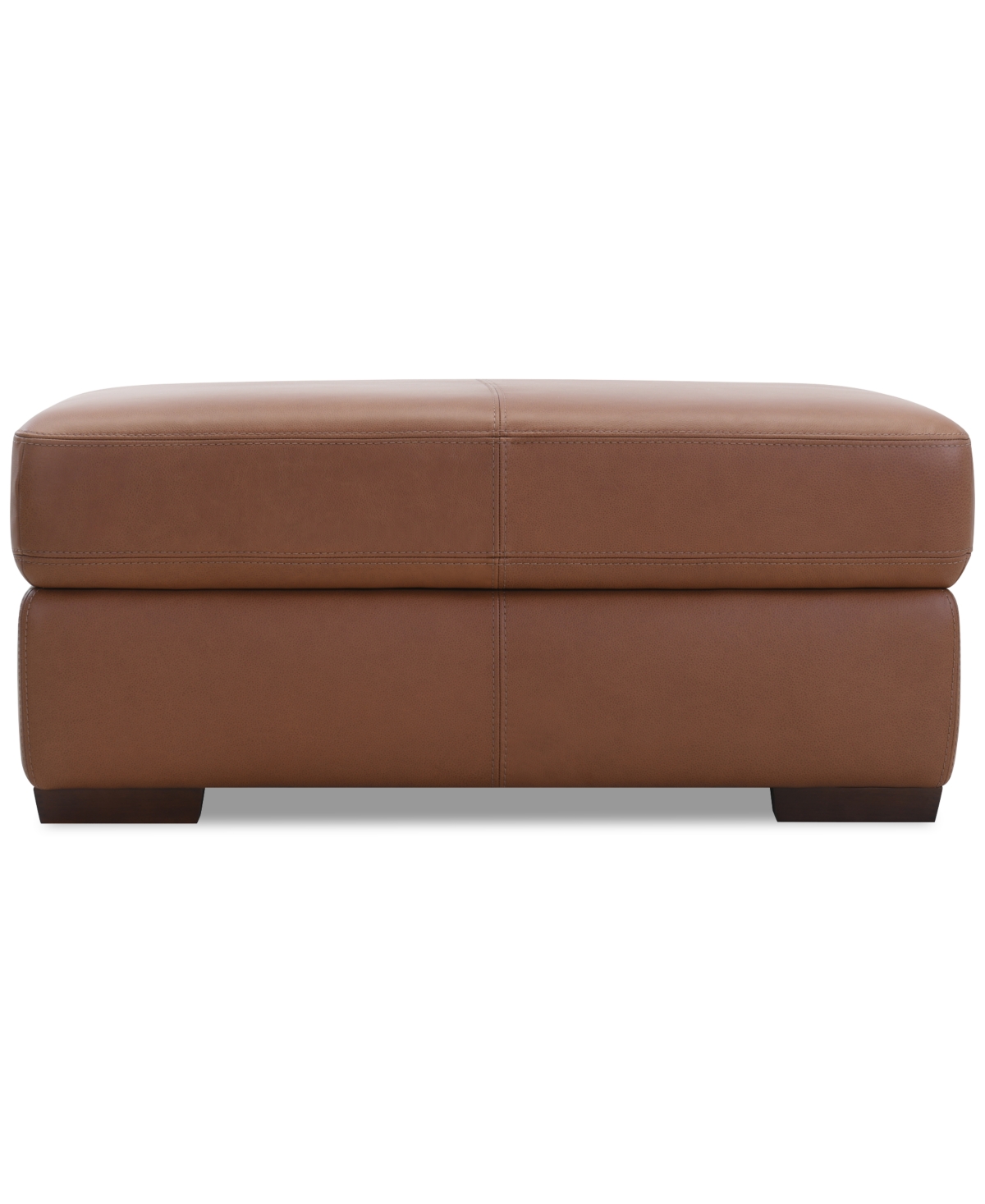 Macy's Ashlinn 43" Leather Storage Bench Ottoman, Exclusively At  In Brown