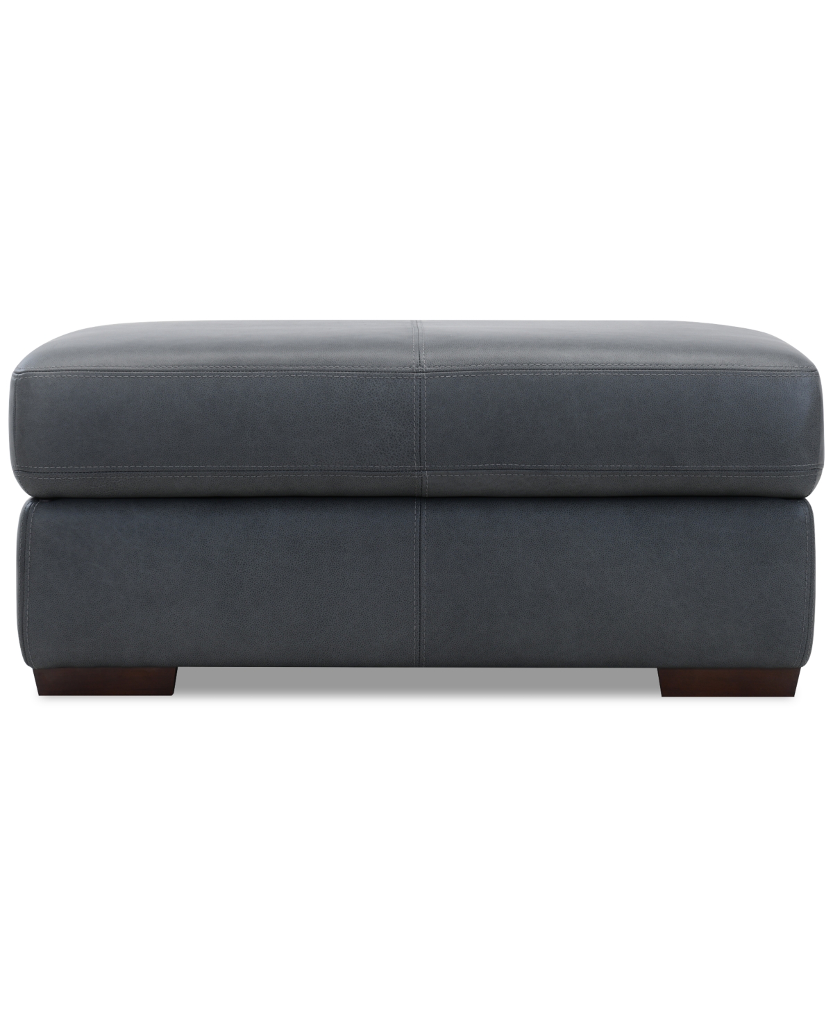 Macy's Ashlinn 43" Leather Storage Bench Ottoman, Exclusively At  In Gray