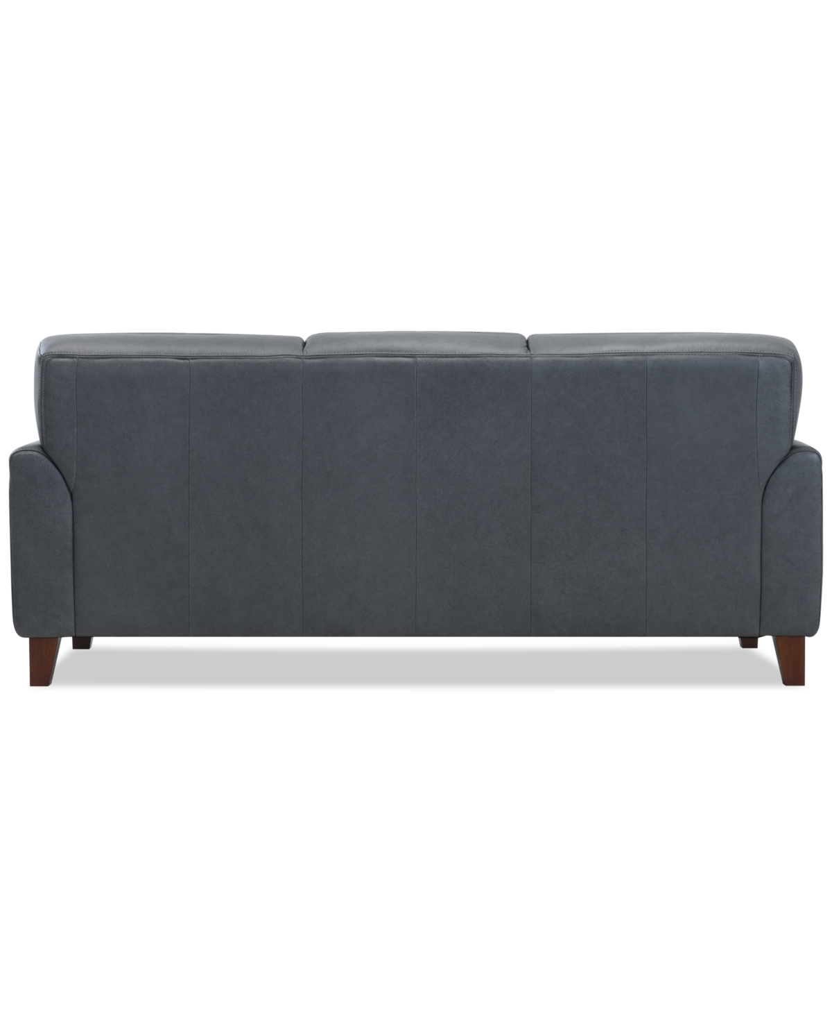Macy's Ashlinn 84" 3 Seat Leather Sofa, Exclusively At  In Black