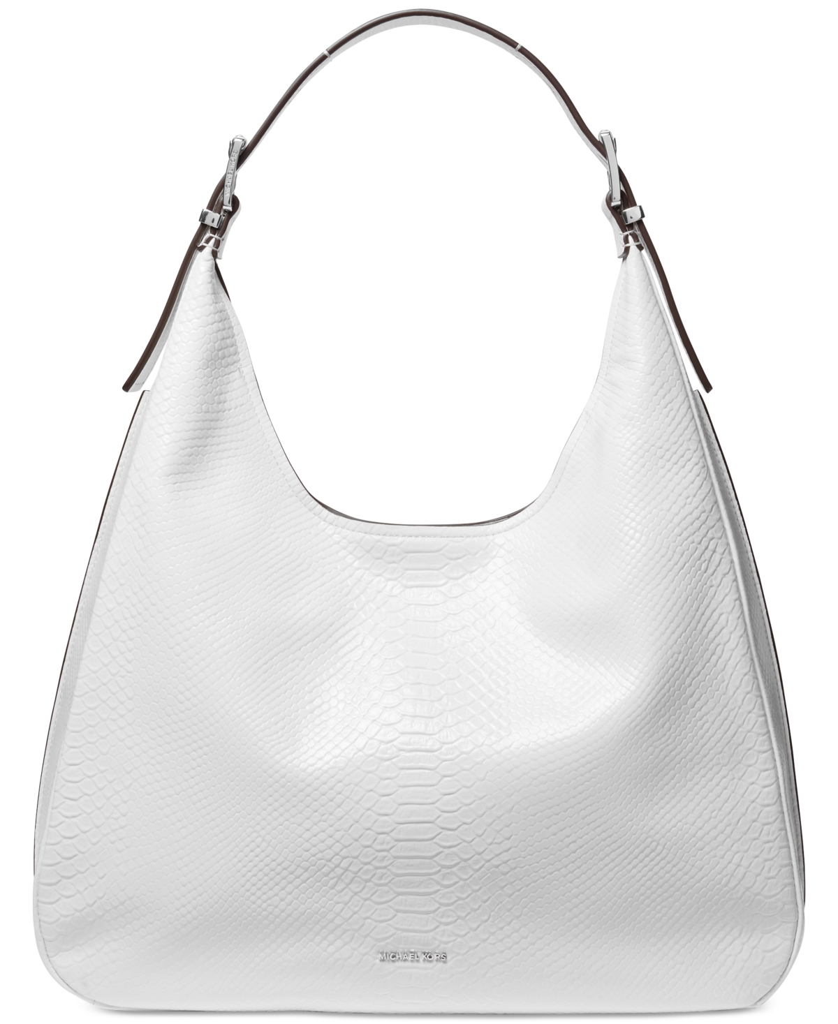 Michael Michael Kors Nolita Large Leather Hobo Shoulder Bag - Optic White