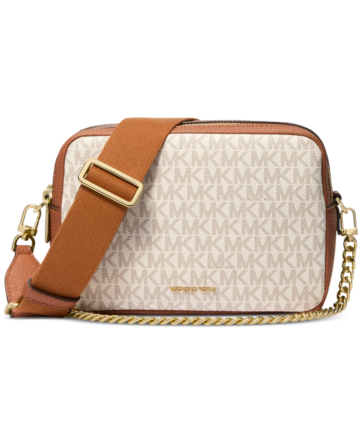 Michael Kors Michael  Bryant Medium Double Zip Chain Camera Crossbody