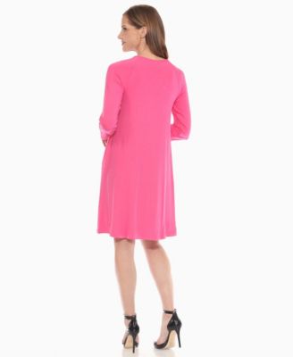 Women's Criss Cross Neckline A-line Dress