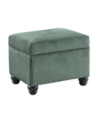 17.75" Designs4Comfort Corduroy 5th Avenue Storage Ottoman