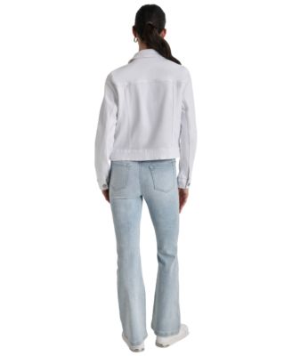 DKNY Jeans Women's Button-Down Denim Trucker Jacket - Macy's