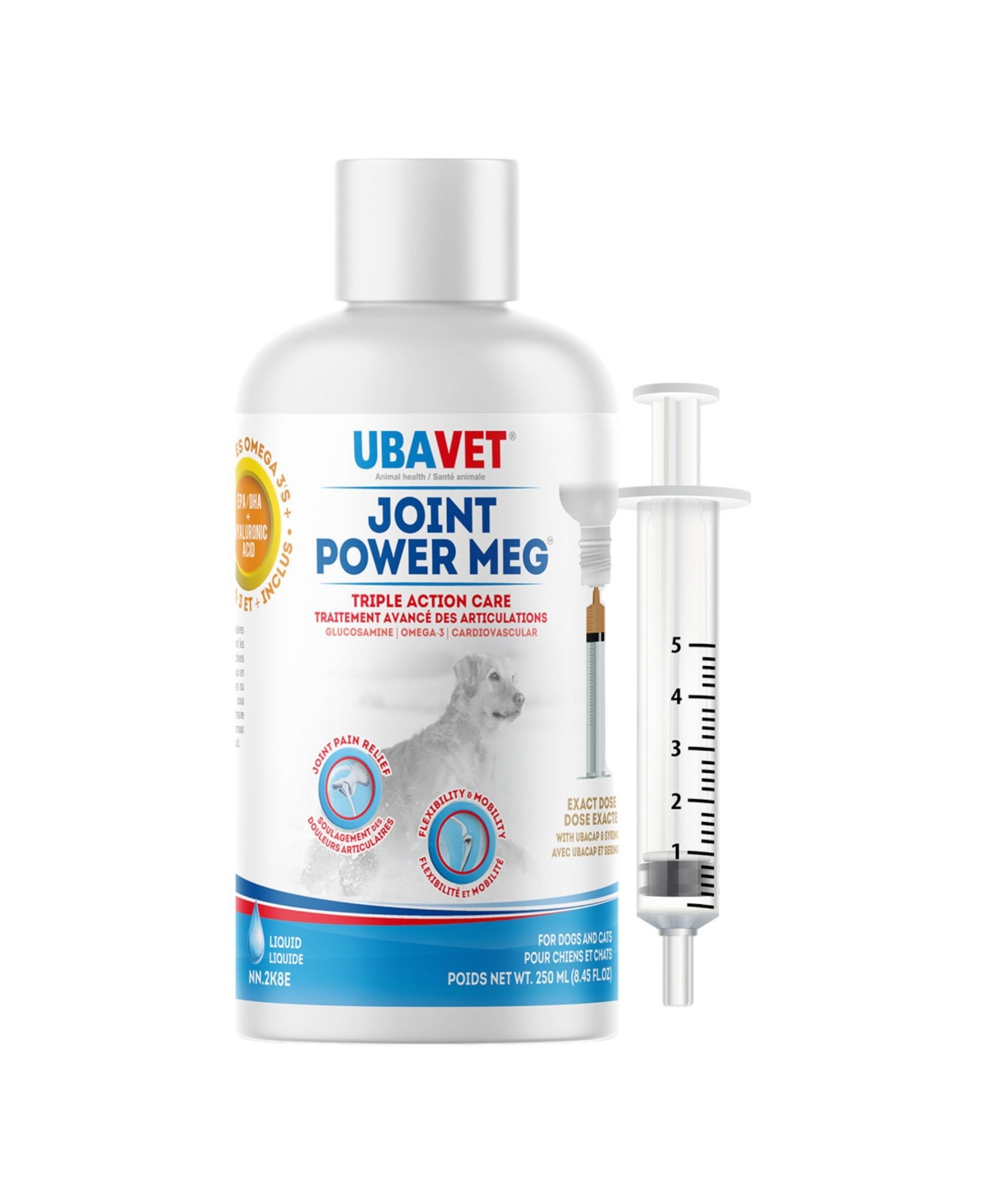 Joint Power Meg Maximum Joint Care Liquid for Cats and Dogs &#x2013; (8.45fl oz / 250ml)