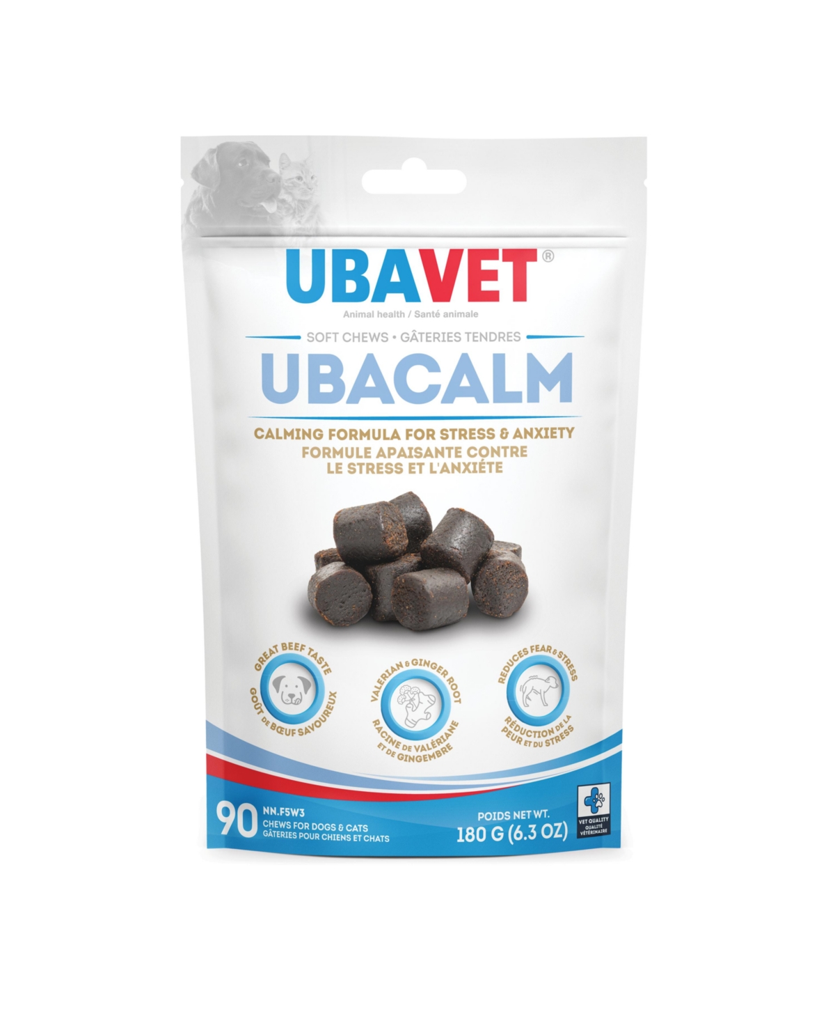 Ubacalm Calming and Stress Relief Soft Dog Chews (90 ct)
