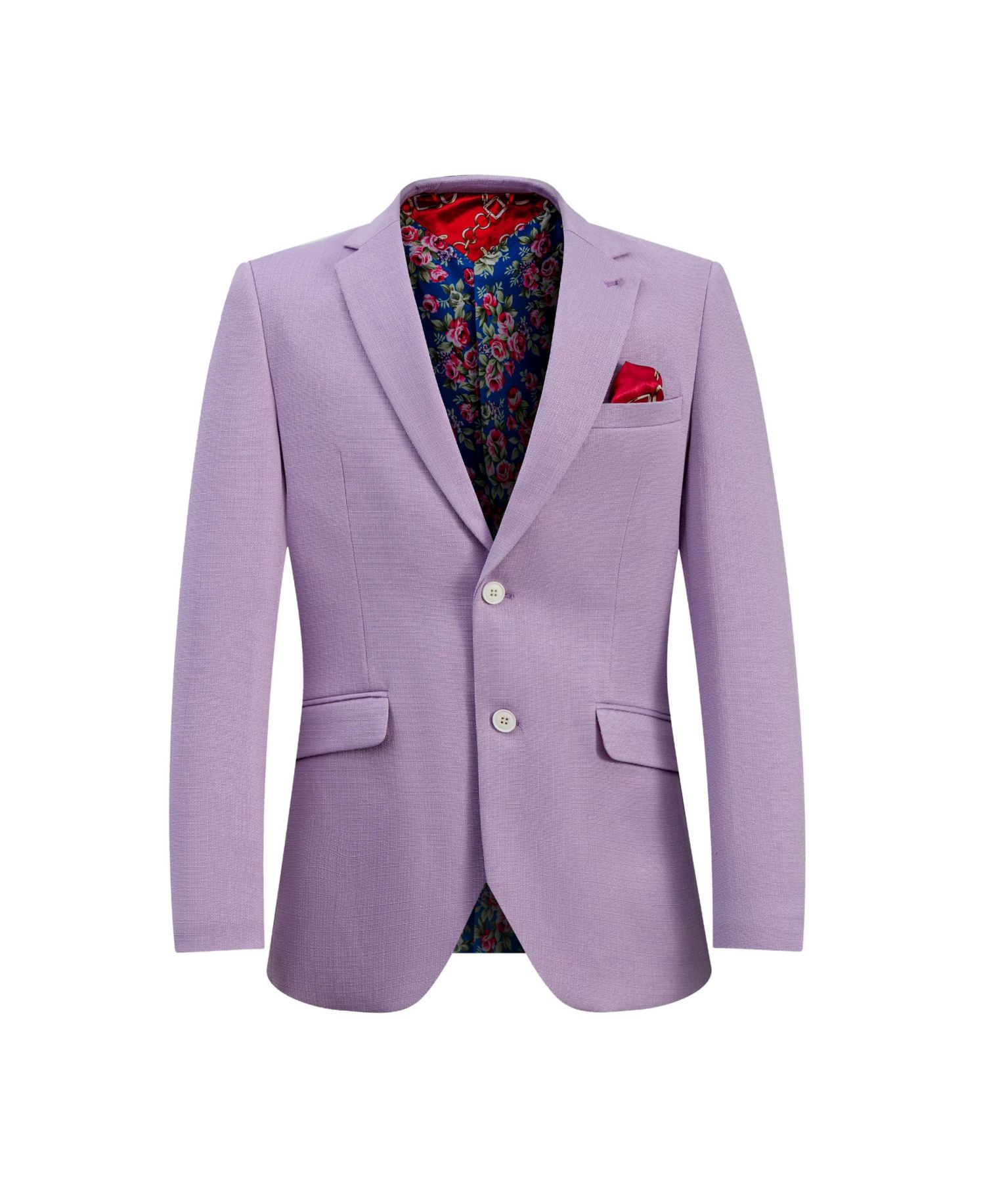 Boys Lavender Slim Fit Clasic Blazer