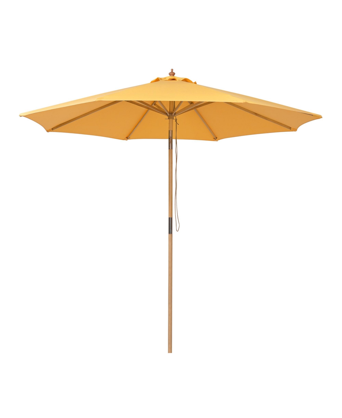 9Ft Patio Boho Market Patio Umbrella 260GSM Acrylic Fabric 5-Year-Non-Fading Resort Outdoor Market Buttercup Yellow - Buttercup yellow