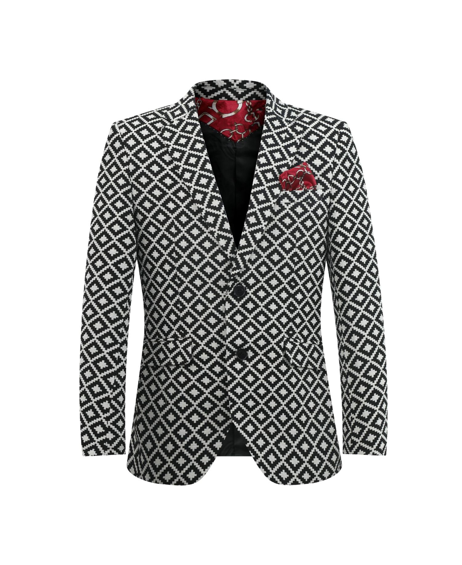 Boys Black Postage Stamp Brocade Jacket