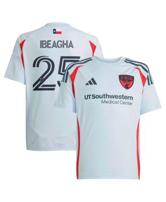 adidas - Big Boys and Girls Sebastien Ibeagha Light Blue FC Dallas 2025 The Inferno Kit Replica Player Jersey