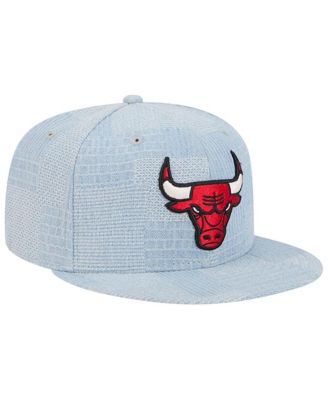 Men's Denim Chicago Bulls Injection Denim Patchwork 9FIFTY Snapback Hat