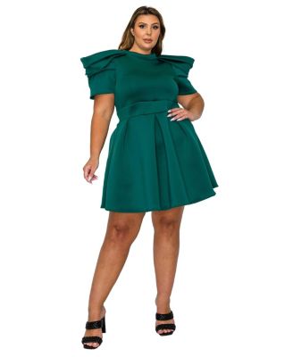 Plus Size Karina Neoprene Flare Dress