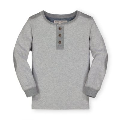 Baby Boys Hope and Henry Long Sleeve Quilted Henley Tee