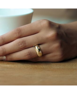 Celestial Star Sterling Silver Dome Ring With Clear Stones