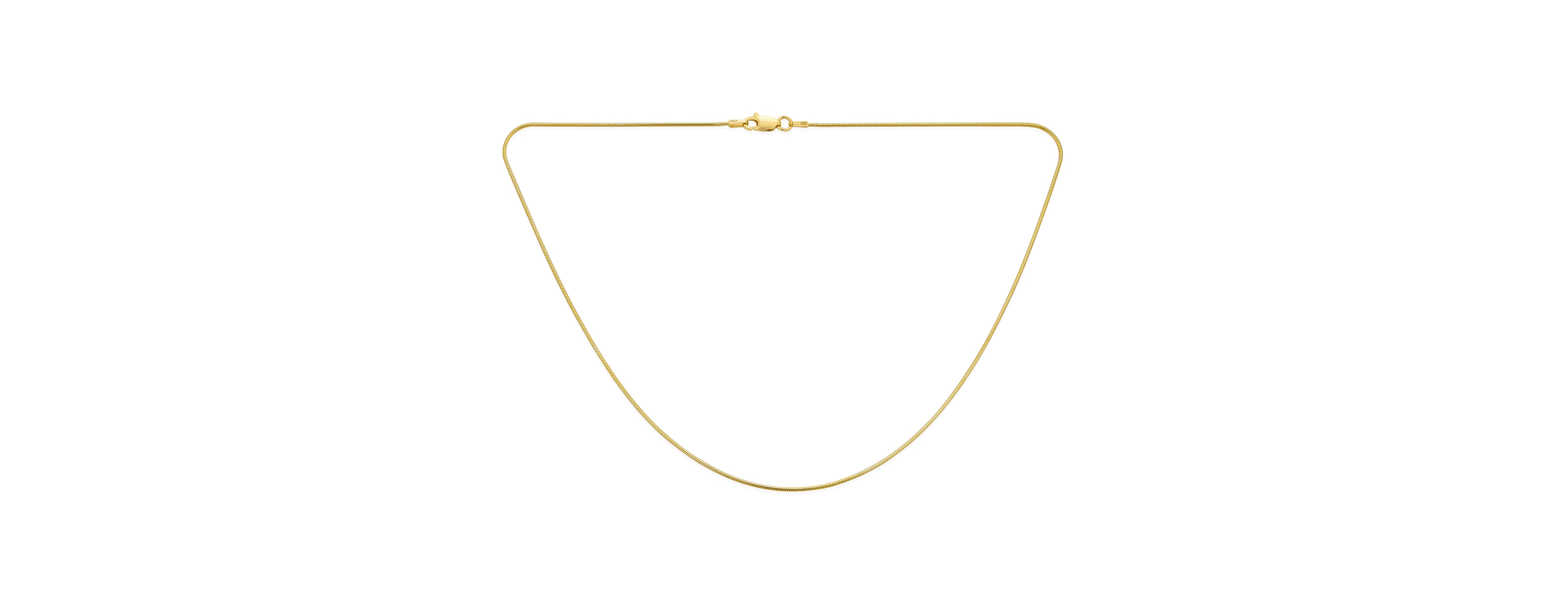 Bling Jewelry Flexible Strong 1.5MM Gold Plated .925 Sterling Silver Magic 8-Sided Snake Chain Necklace
