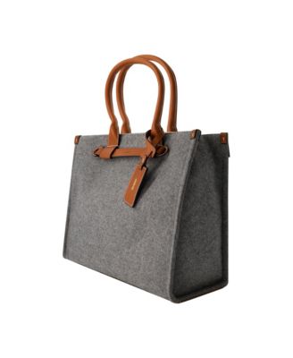 Structured Grey Felt Tote