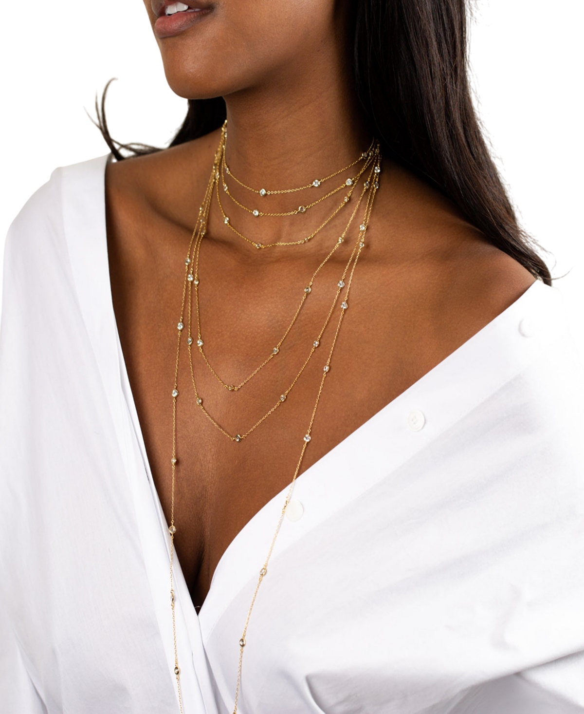By Adina Eden Diamond By The Yard Necklace