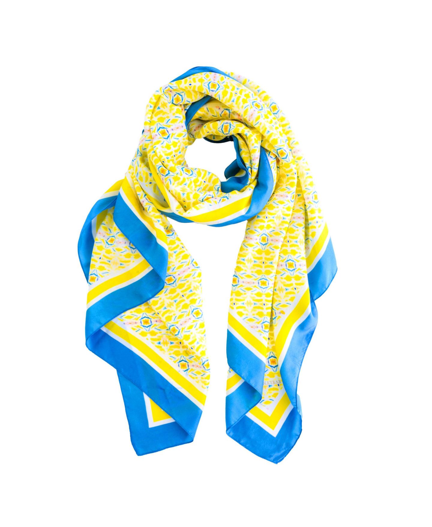 Женский шарф EVELYN & KATE Silk Scarf/Wrap/Sarong, цвет: Лимонный / Оранжевый — фото 1
