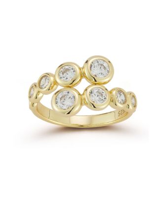 Plated Sterling Graduated Bypass Ring