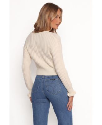 Women's Zana Ribbed Ruffle Cuff Knit Sweater