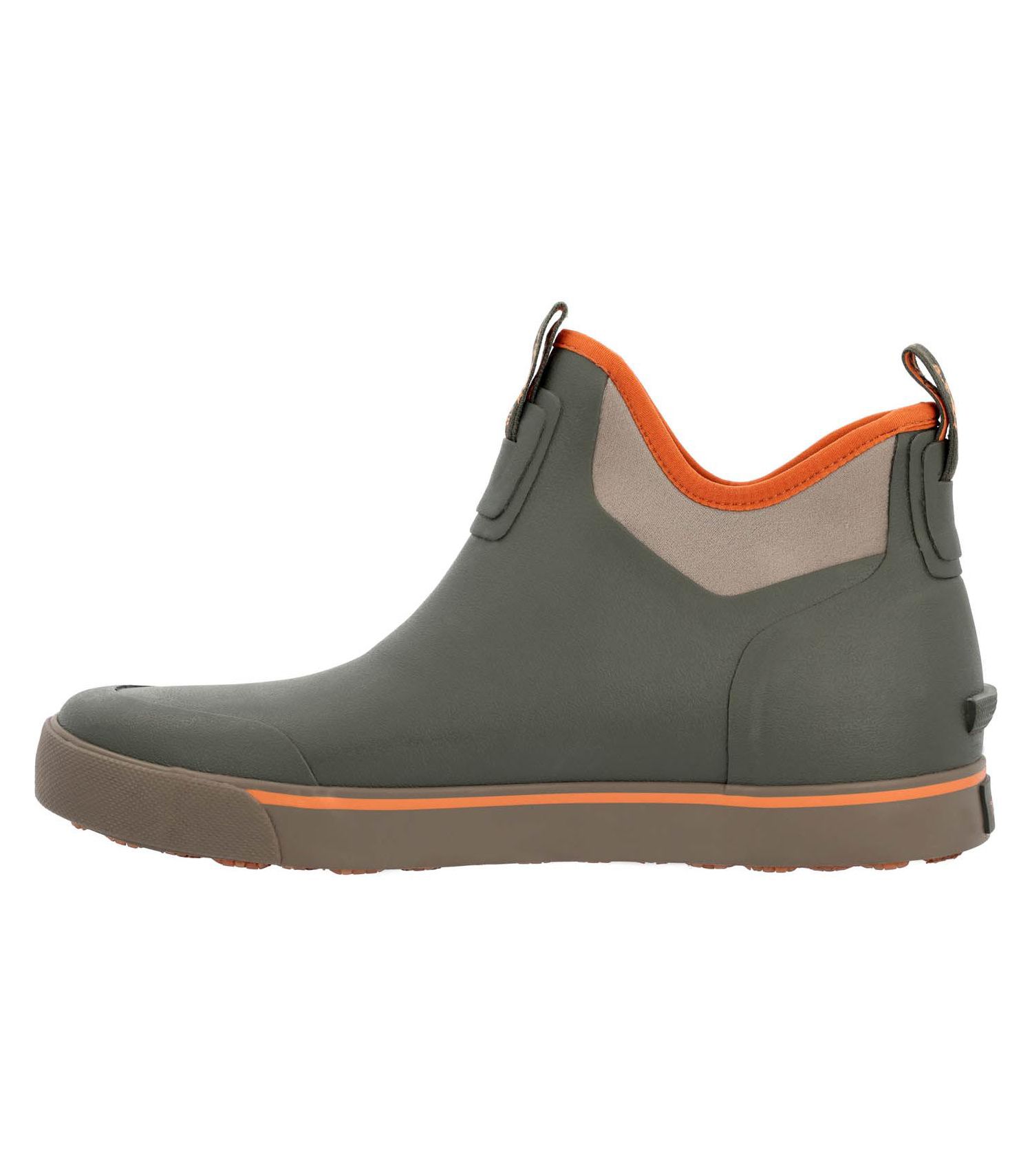 Men's Dry-Strike Waterproof Green and Orange Deck Boot