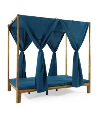 Streamdale Kenzie Outdoor Daybed With Adjustable Lounges And Curtains