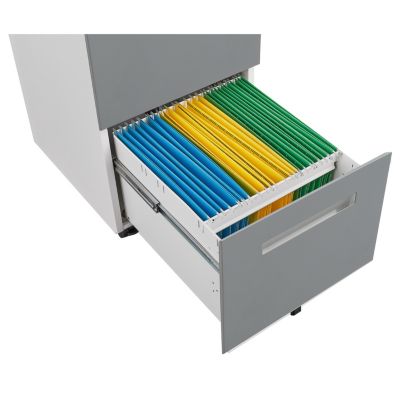 Mobile Locking File Metal Cabinet with 5 Wheels