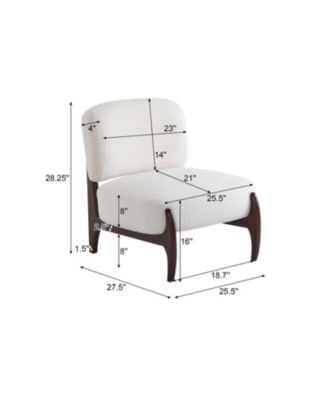 Boucle Lounge Chairs - Modern, Solid Wood Frame